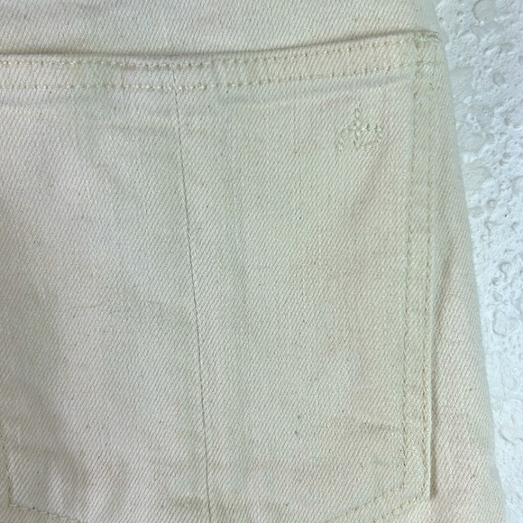 RAG AND BONE HIGH RISE ANKLE CIGARETTE DENIM JEANS IN ECRU 25 - Picture 9 of 12